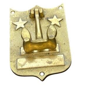 Antique Heavy Brass Maritime Nautical Anchor Door Knocker Maritime Architectural